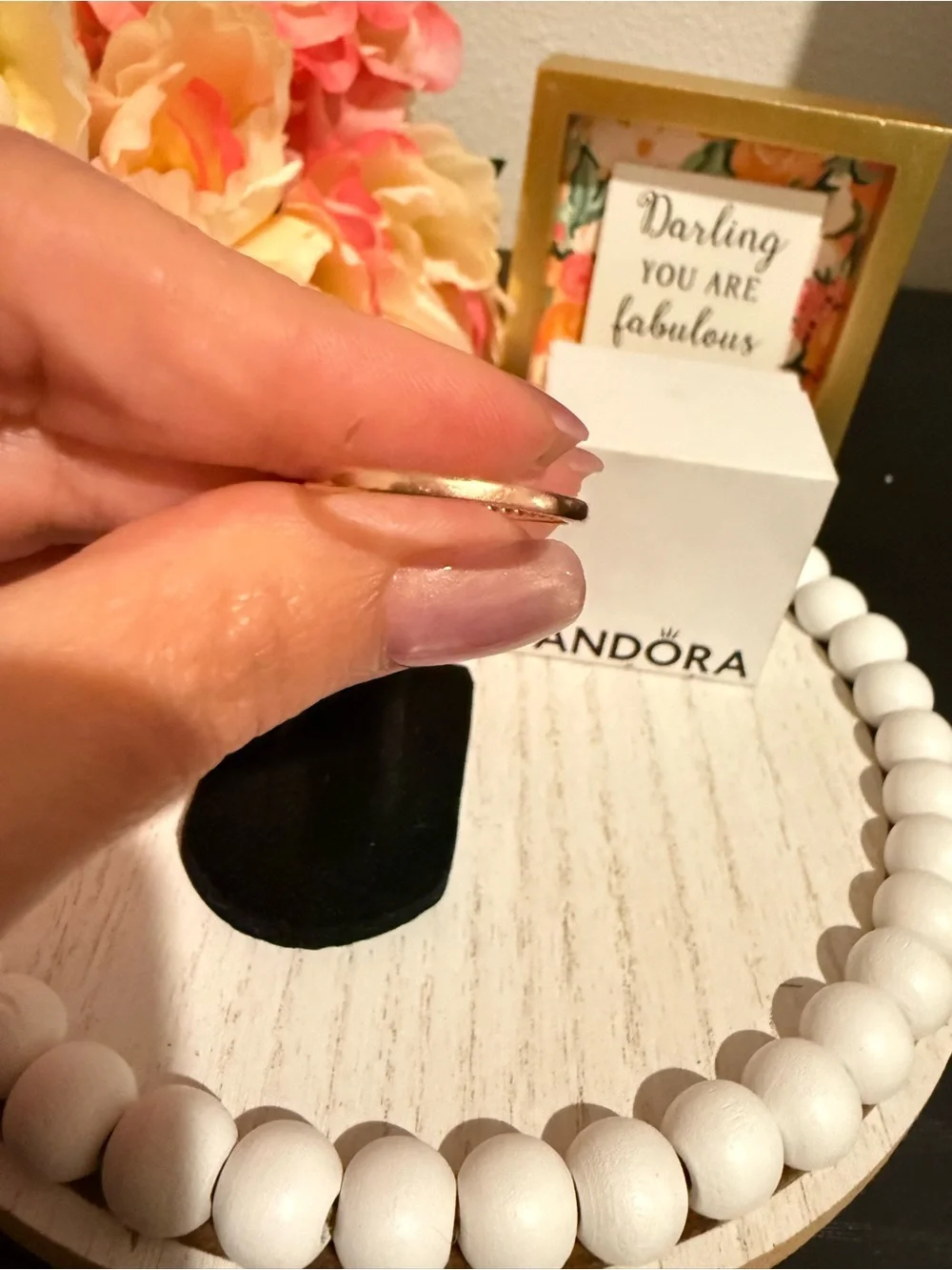 Pandora Rose Heart Halo Ring Pink CZ Size 56 US 7.5 ALE MET Signed With Box